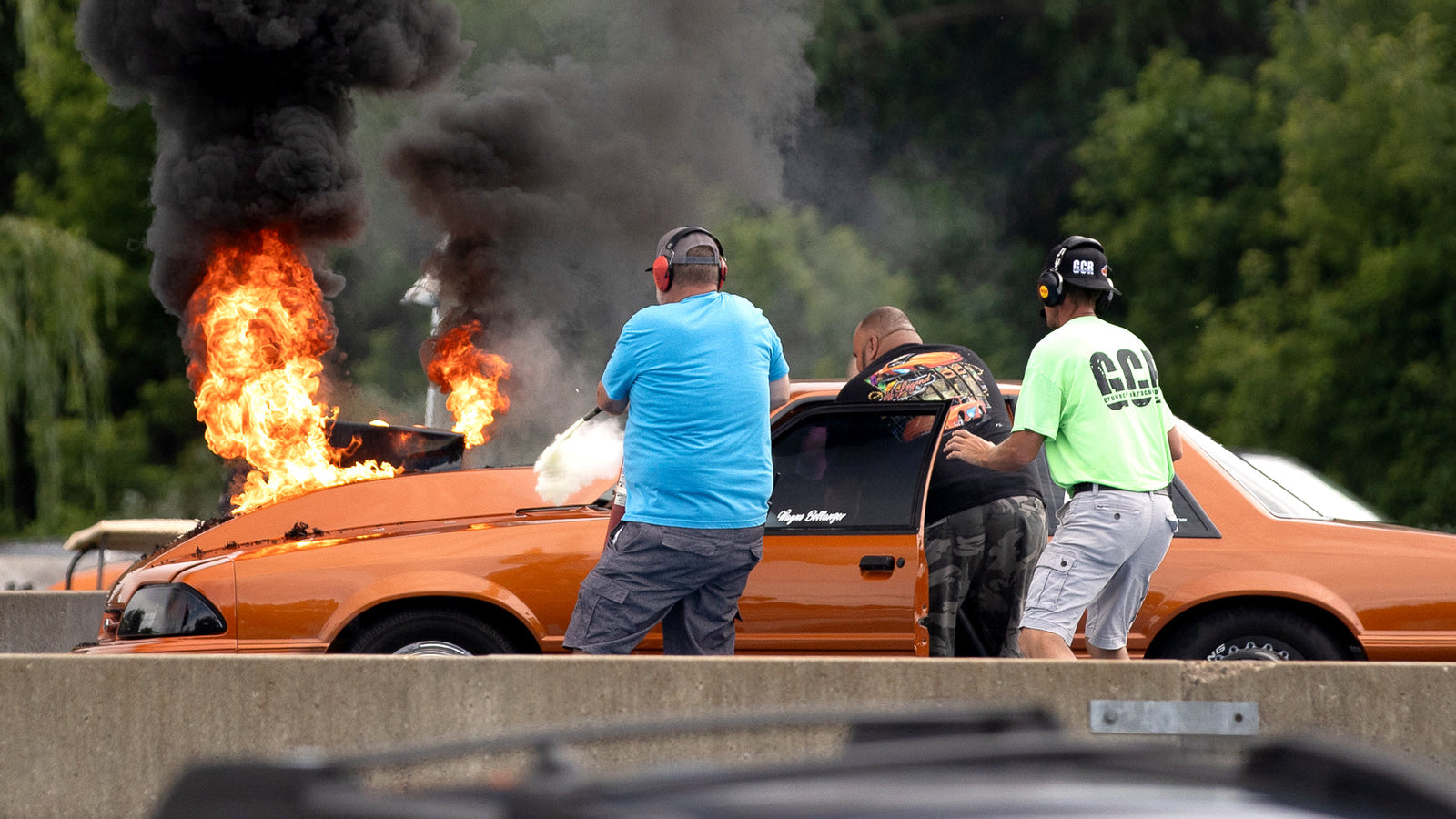BIG Wreck Sends Camaro OVER Wall, Foxbody ON FIRE, + CLOSE Races!
