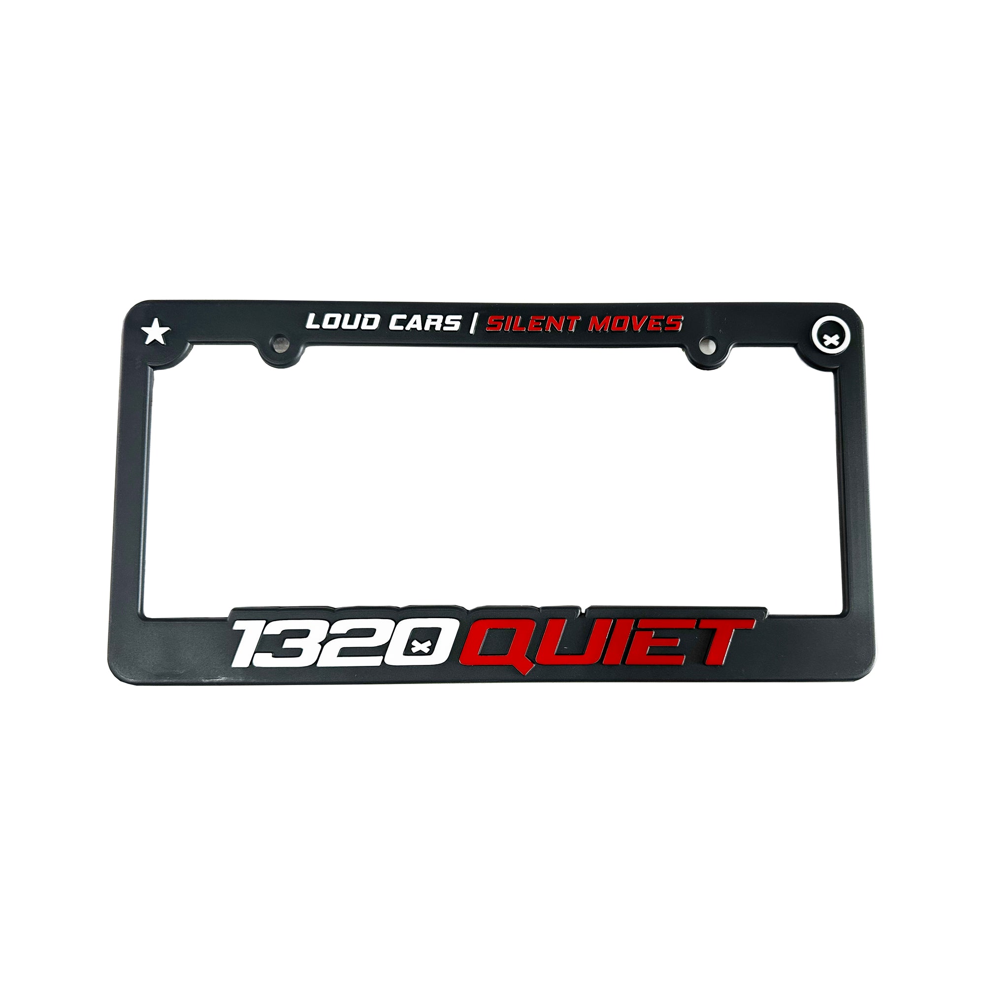 1320Video x Quiet Loud Cars Silent Moves License Plate Frame