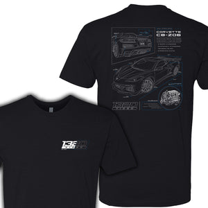 1320Video Z06 Blueprint T-Shirt