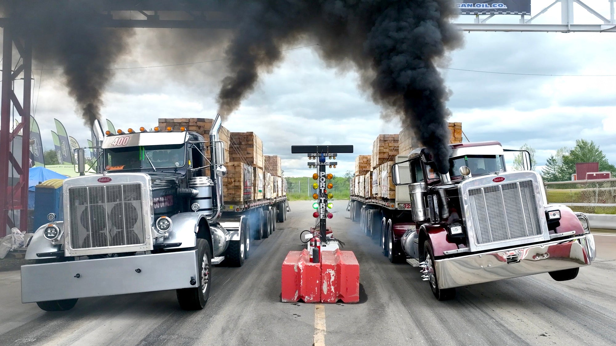 3,000HP Semi Truck Drag Racing IS BACK! (120,000LB Trailers Loaded)