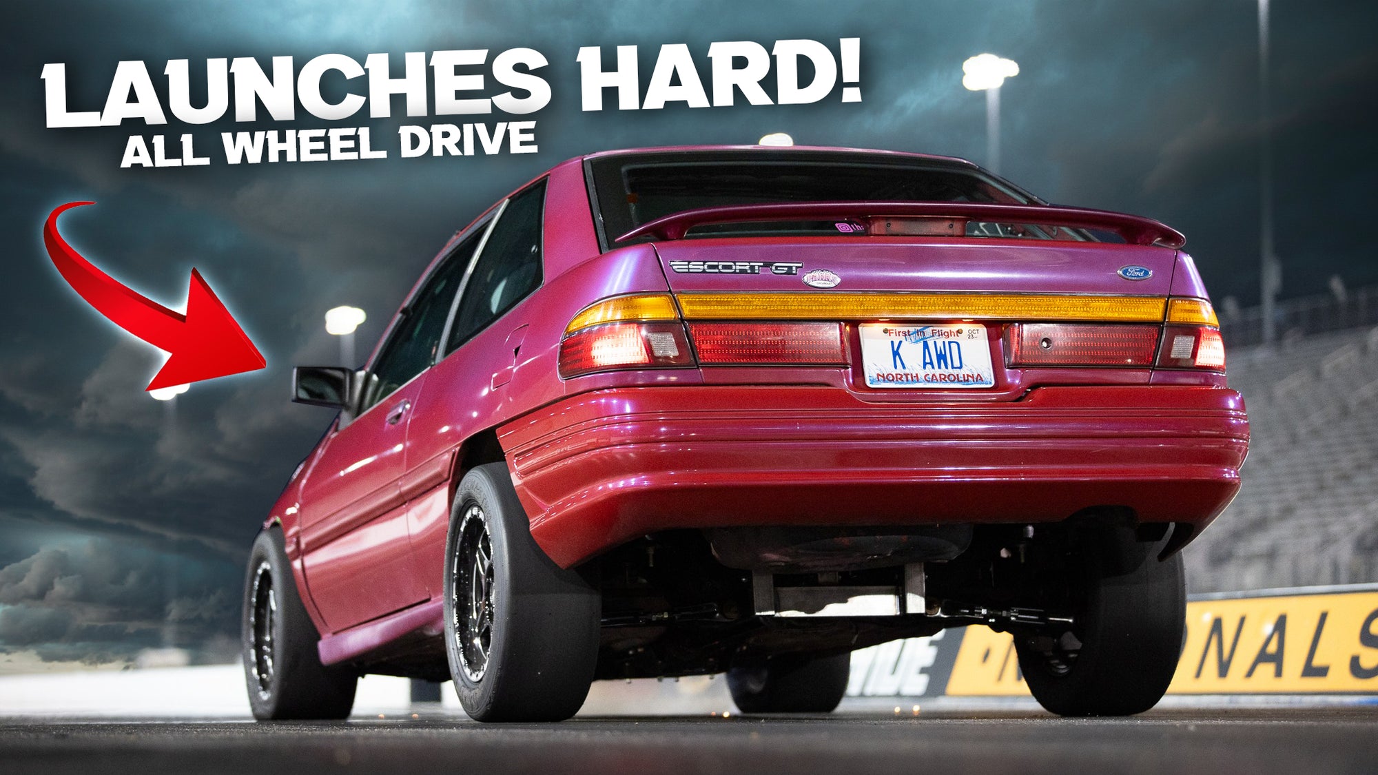 This Pink Ford Escort can GAP GTR's with EASE! (AWD K Series | 550HP)