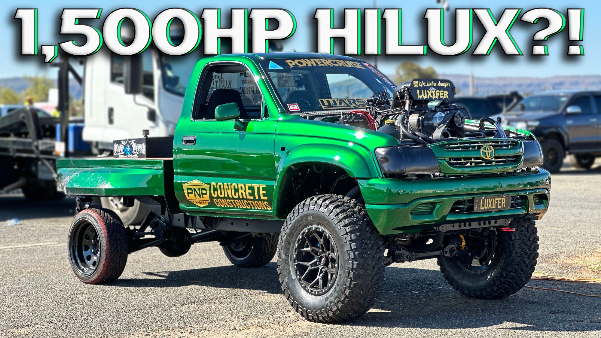 1500HP Supercharged V8 in a TOYOTA HILUX?! (LUXIFER | Red CentreNats)