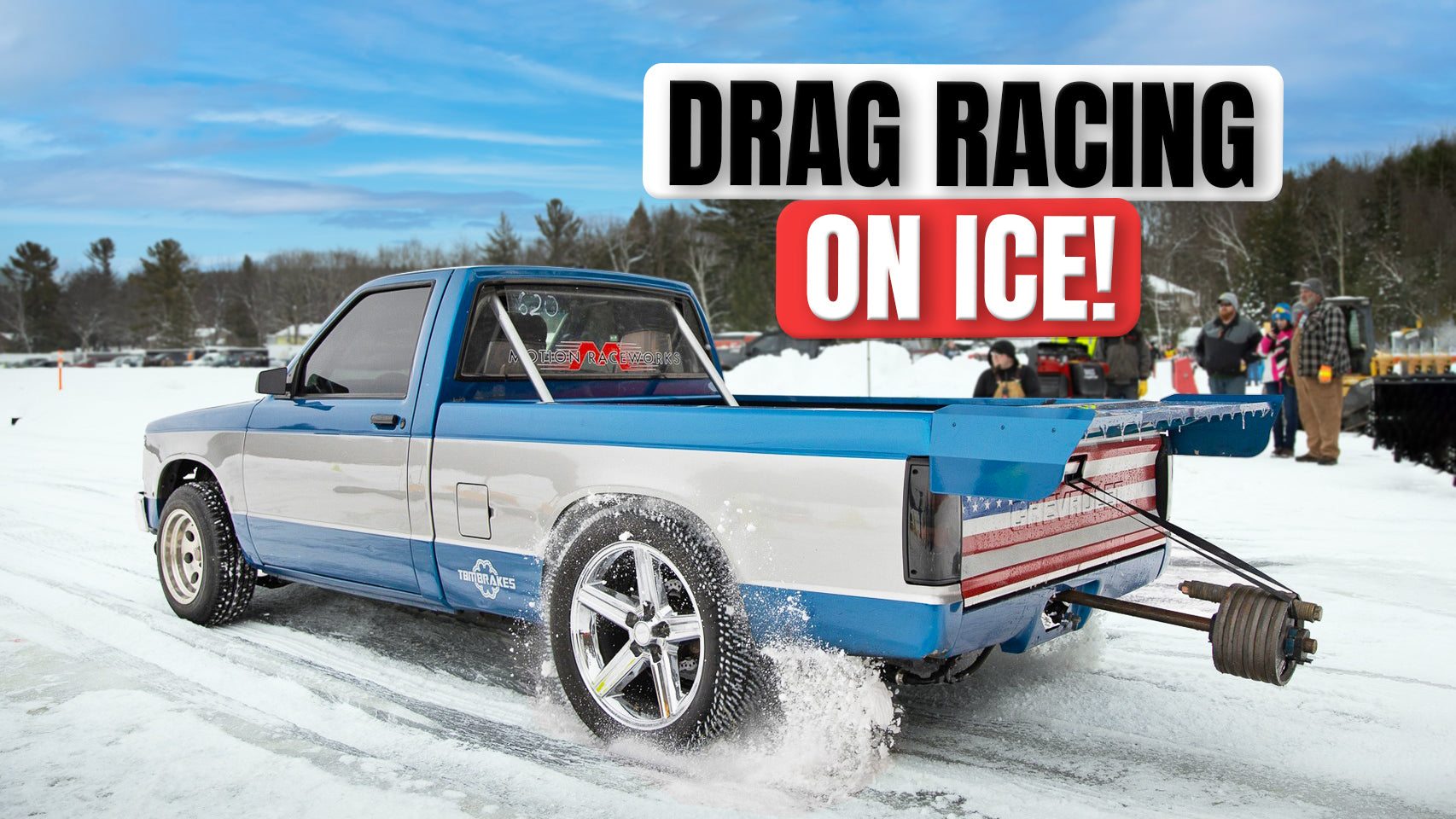 Drag Racing ON ICE with HomeMade Studded Tires (They're Actually FAST!)