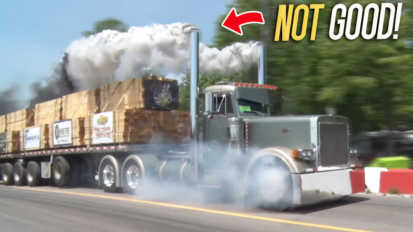 Semi Truck DESTROYS TURBO and catches on FIRE.. (120,000 lb. Sled Pull)