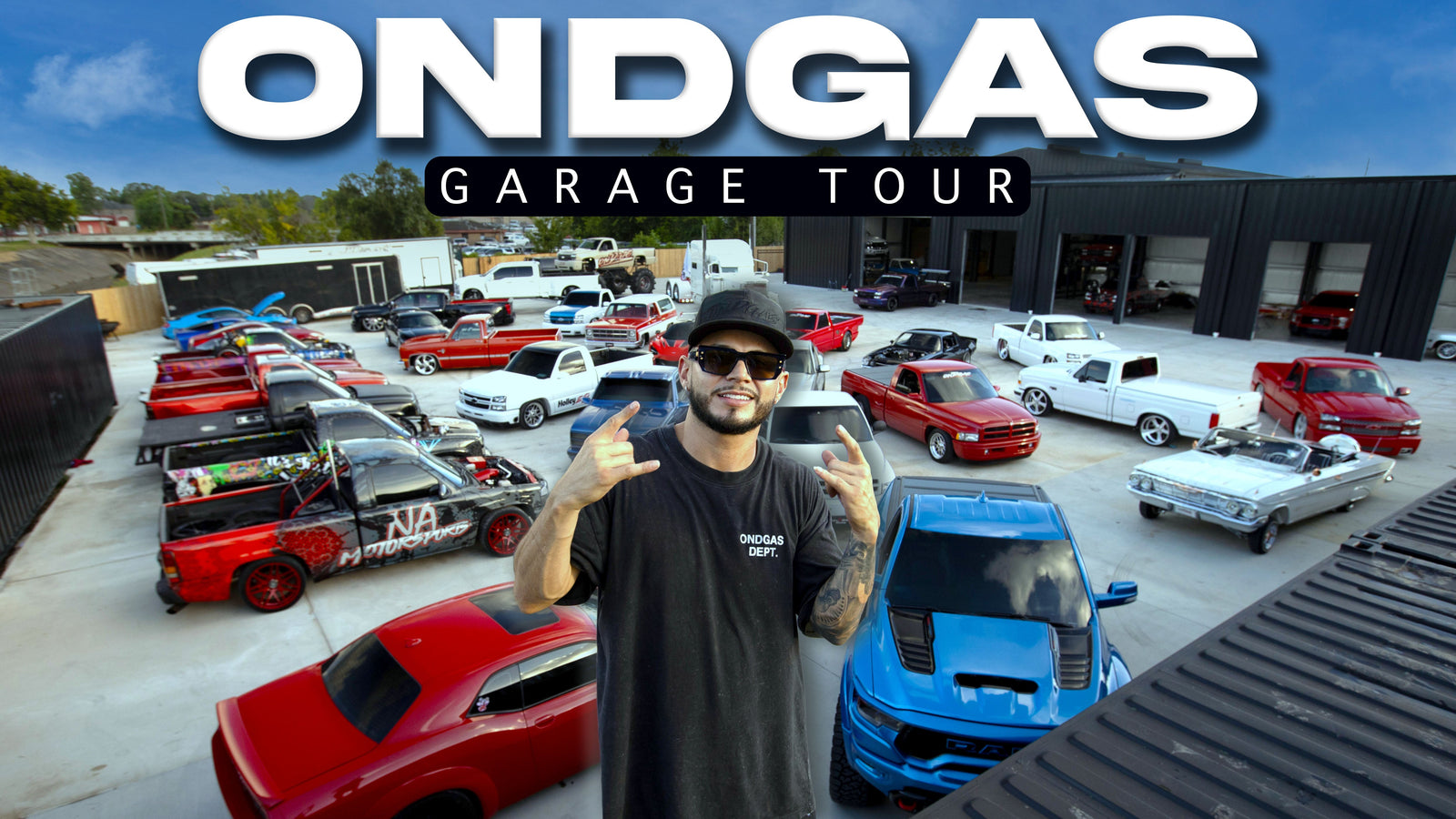 He has the CRAZIEST Truck Collection in Houston (ONDGAS Compound)