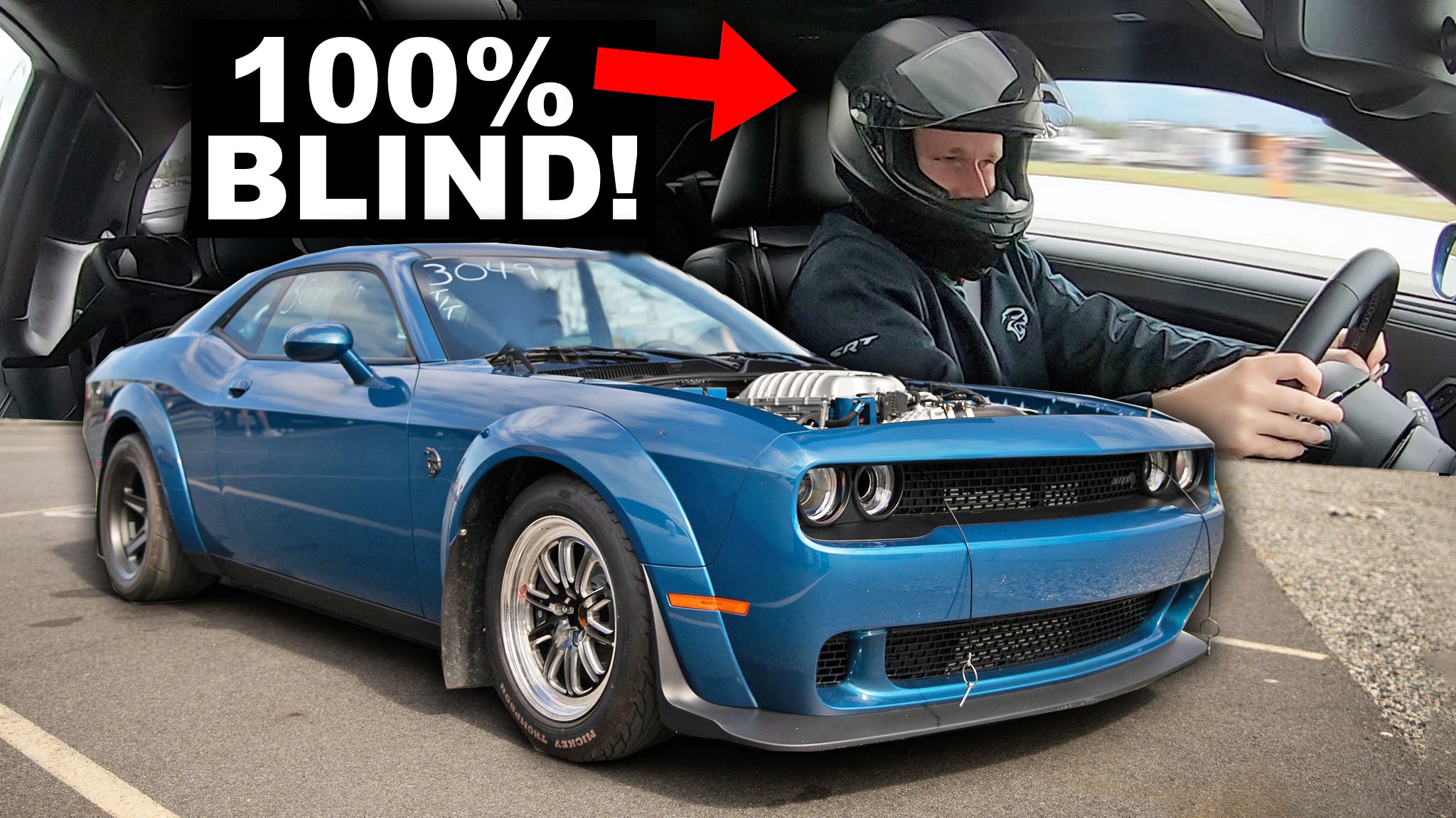 Hellcat Racer Blind Man goes 120mph in a HellCat (Worlds Fastest Blind Drag Racer ...