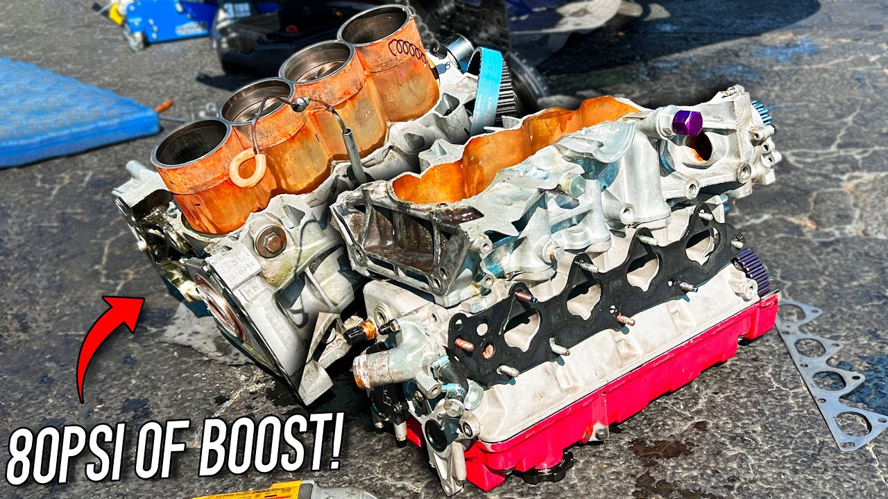 Split engine IN HALF with 80psi of boost! (Sick Week: Day 1) - 1320Video