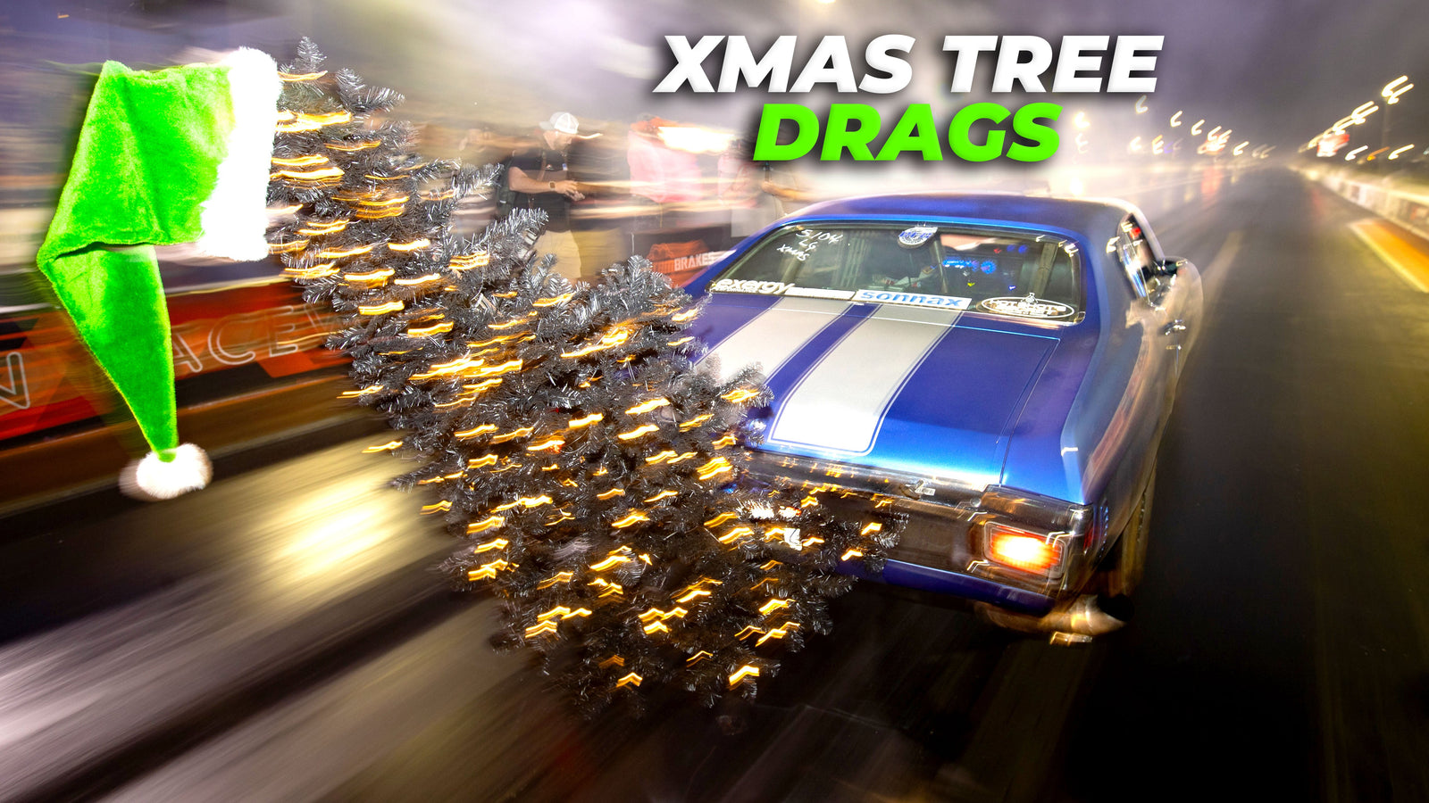 Drag Racing with CHRISTMAS TREES - Cleetus McFarland's XMAS Tree Drags 2025