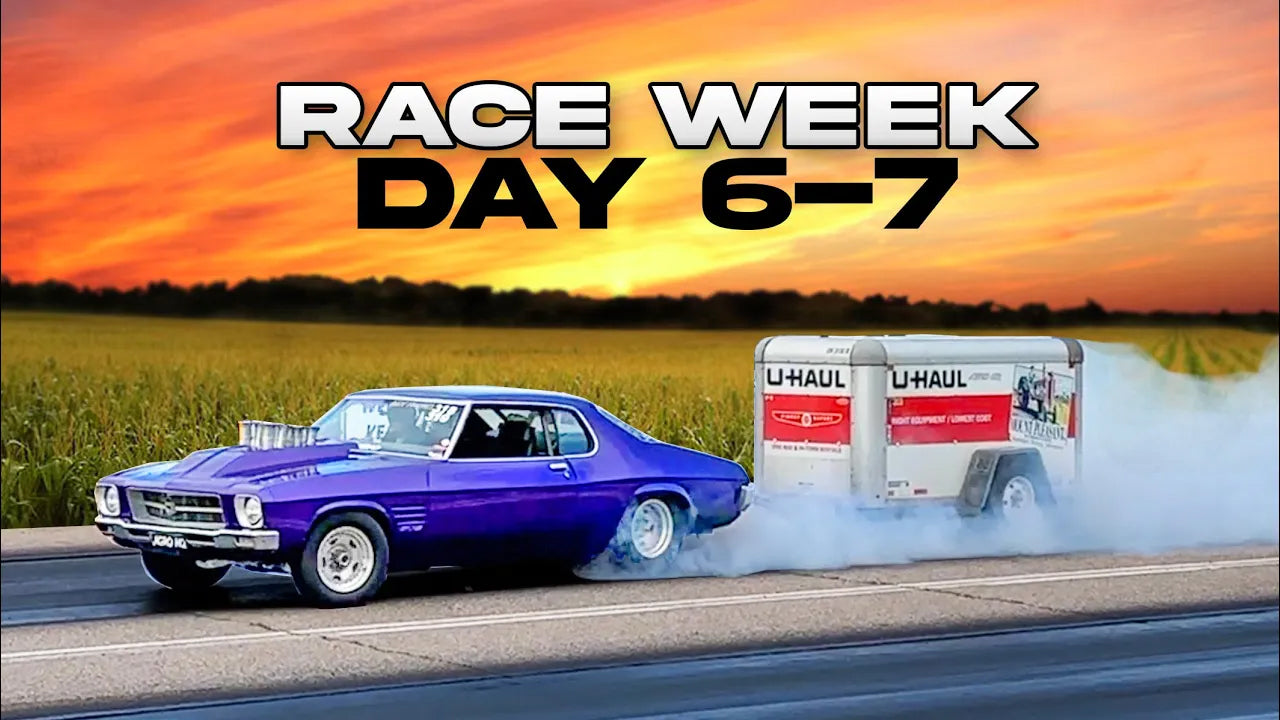 1/4 mile Trailer Burnout, close calls, wheelies, and MORE! Race Week Day 6-7