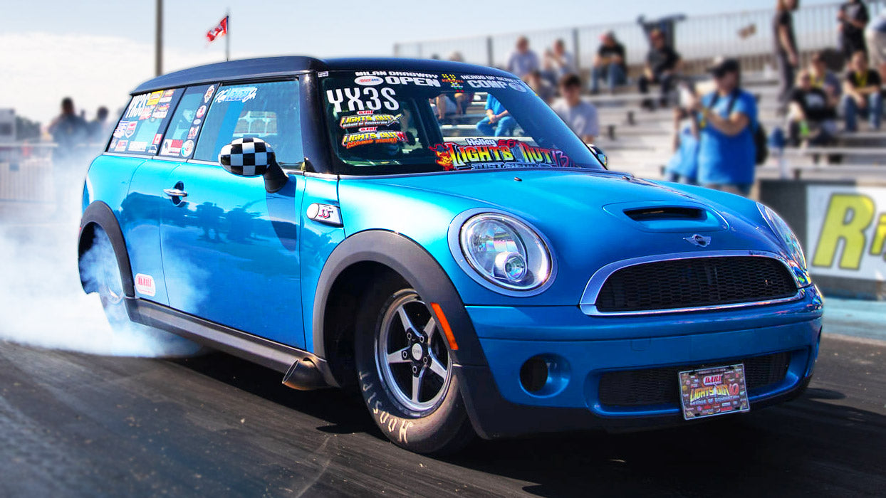 Mini Cooper with a BIG BLOCK..and it runs 7's!! - 1320Video