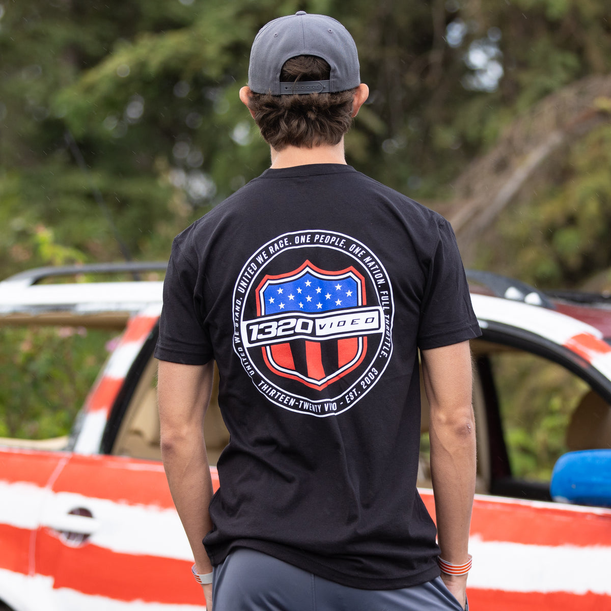 1320Video American Shield Black T-Shirt