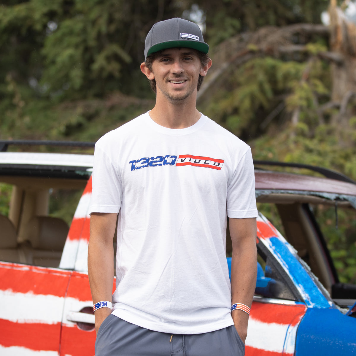 1320Video American Shield White T-Shirt