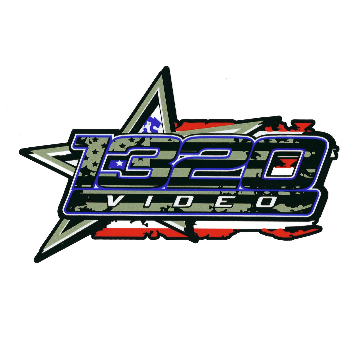 1320Video American Flag Star Sticker