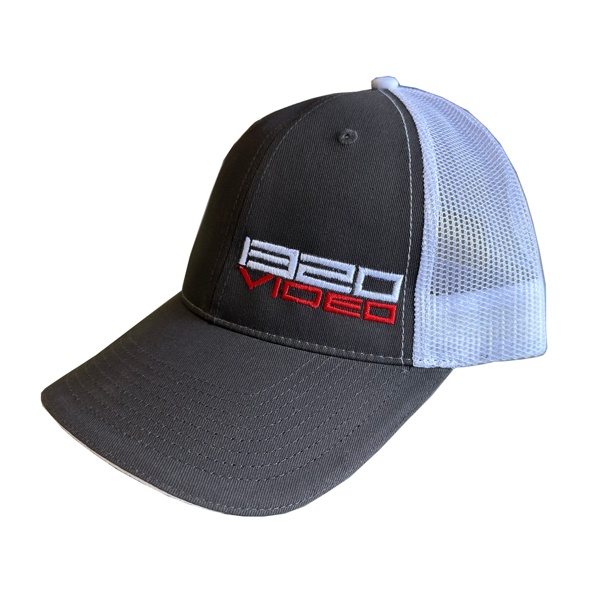 1320Video Gray & White Mesh Hat