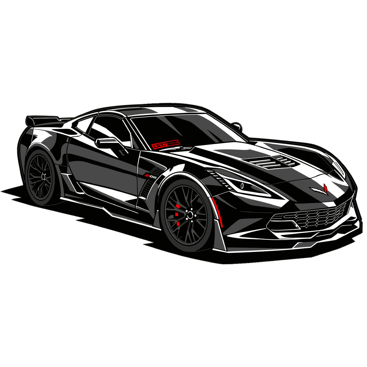 1320Video C7 Z06 Stickers