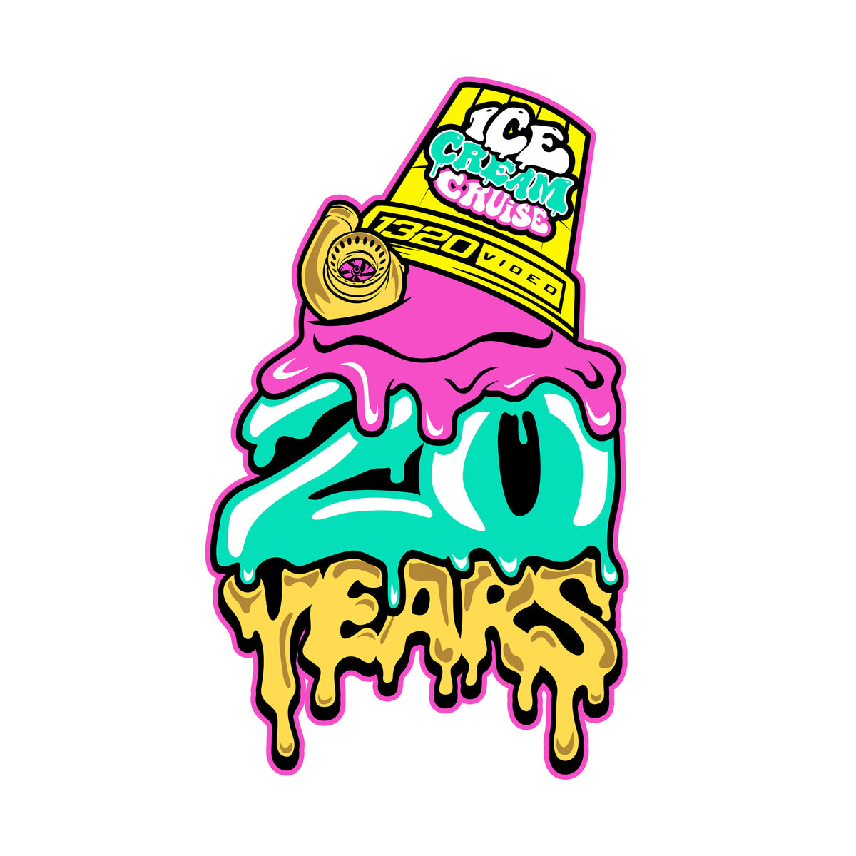 Ice Cream Cruise 2025 Stickers