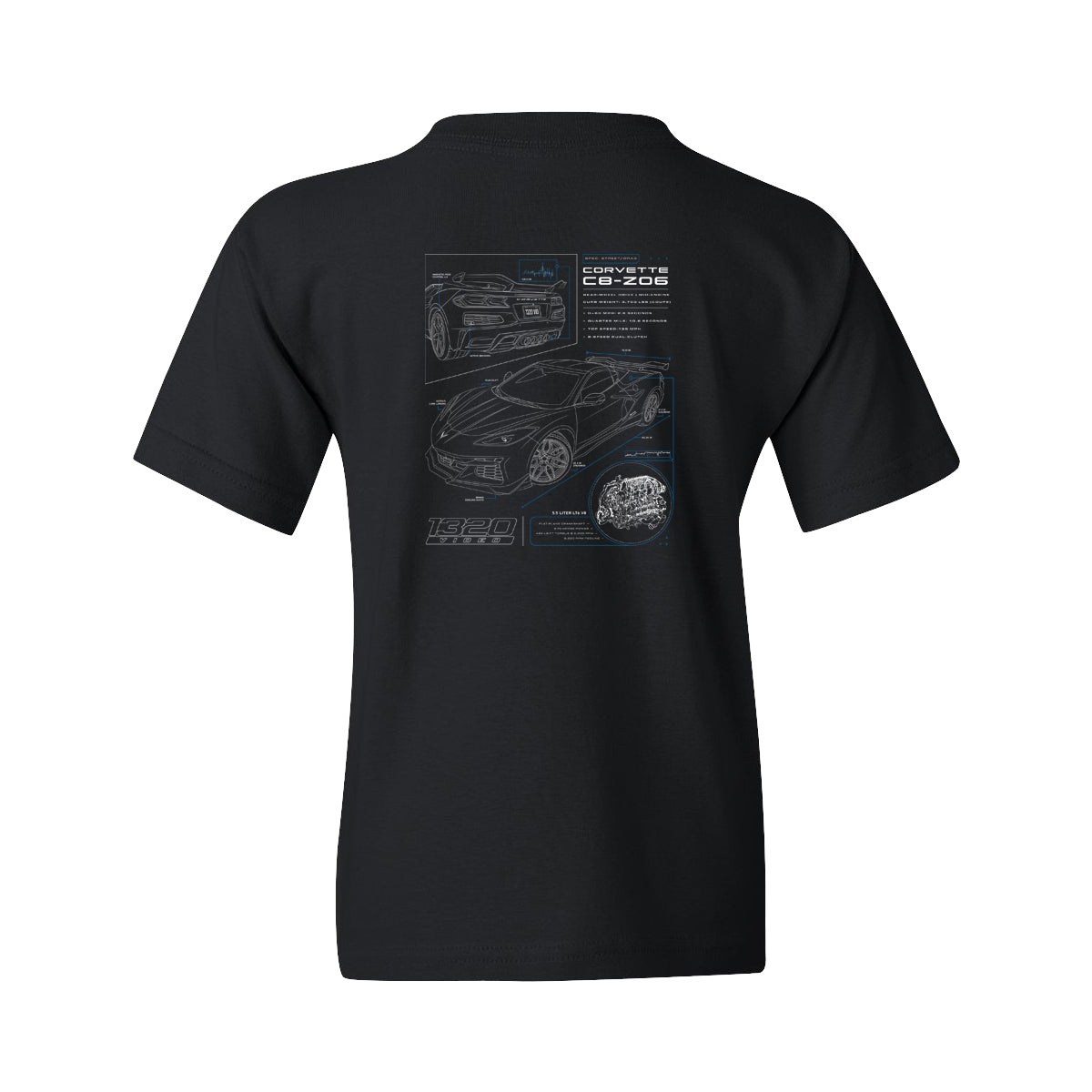 1320Video Kid's Z06 Blueprint T-Shirt