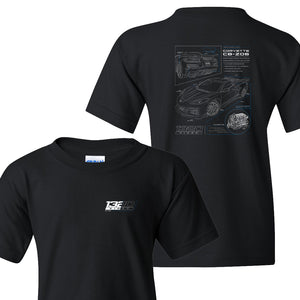 1320Video Kid's Z06 Blueprint T-Shirt