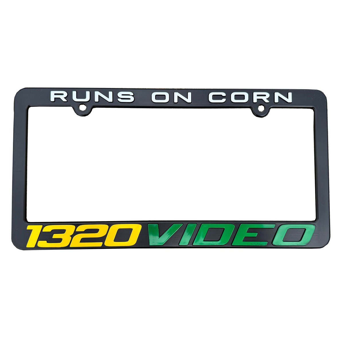 1320Video Runs On Corn License Plate Frame