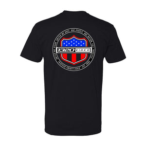 1320Video American Shield Black T-Shirt