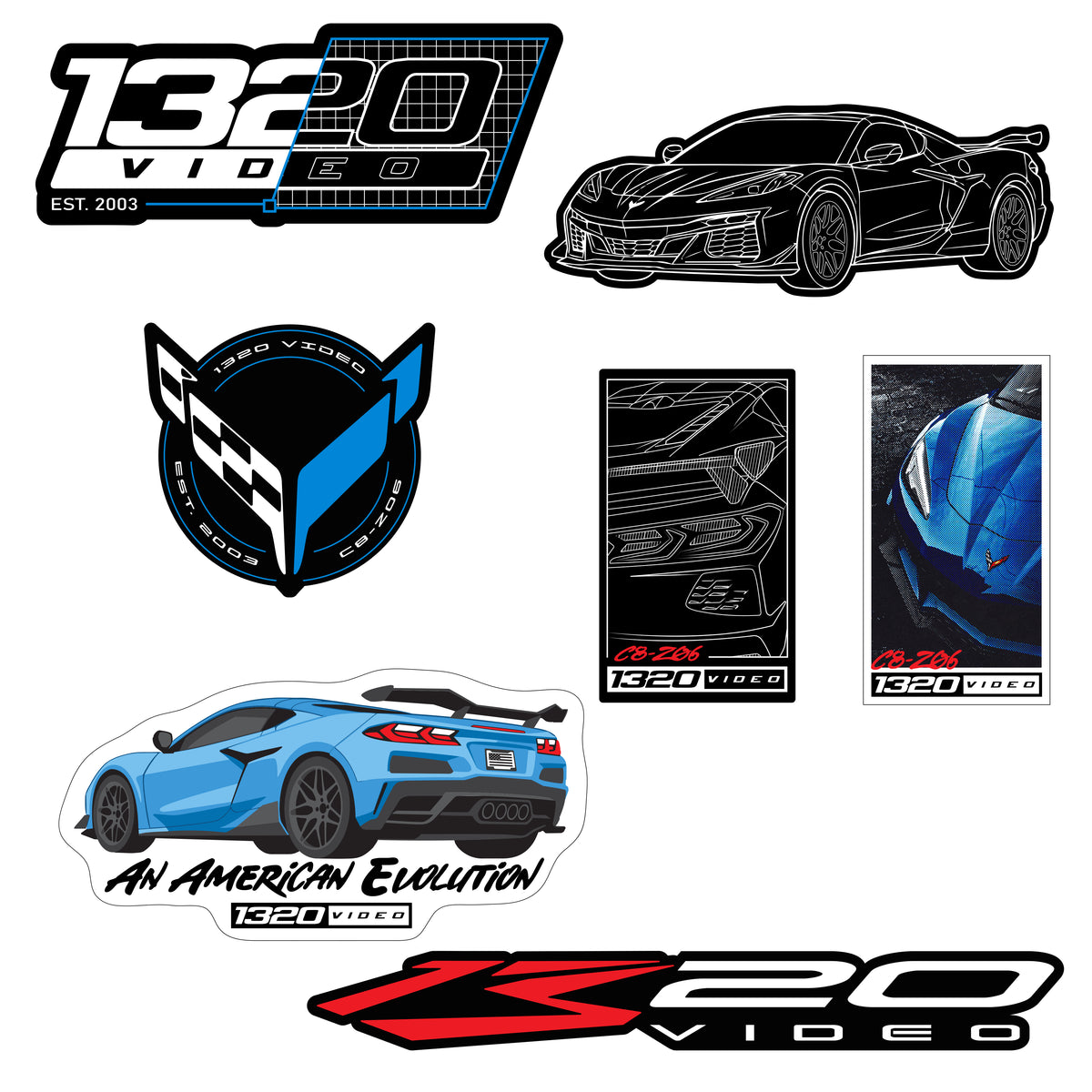1320Video C8 Z06 Stickers