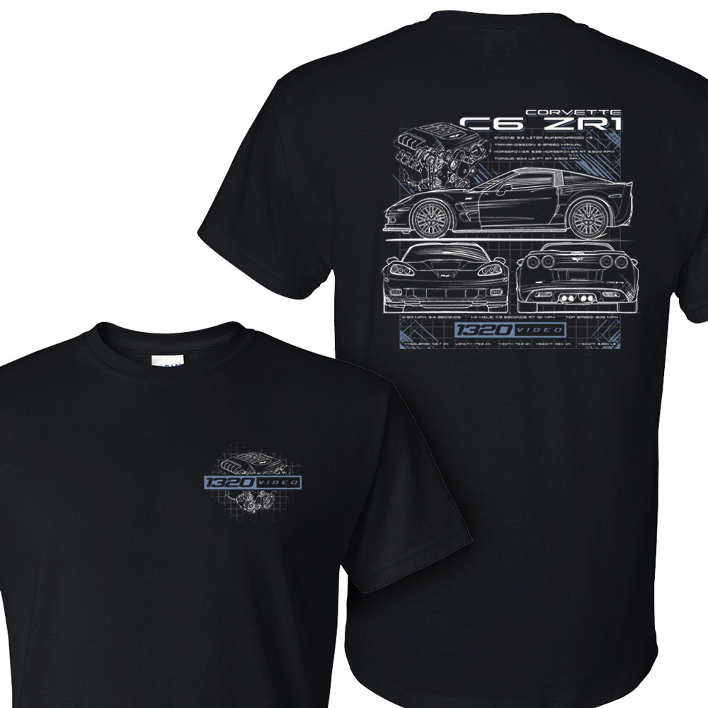 1320Video ZR1 Blueprint T-Shirt 1320Video ZR1 Blueprint T-Shirt