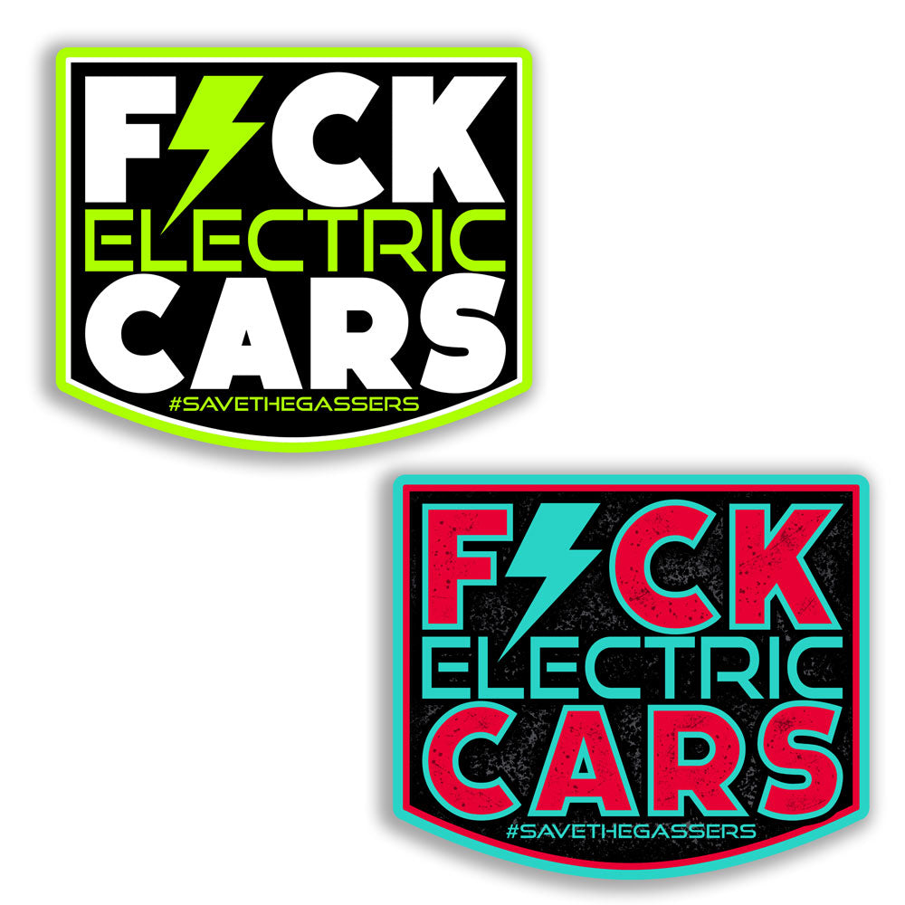 F*CK Electric Cars Sticker - 1320Video