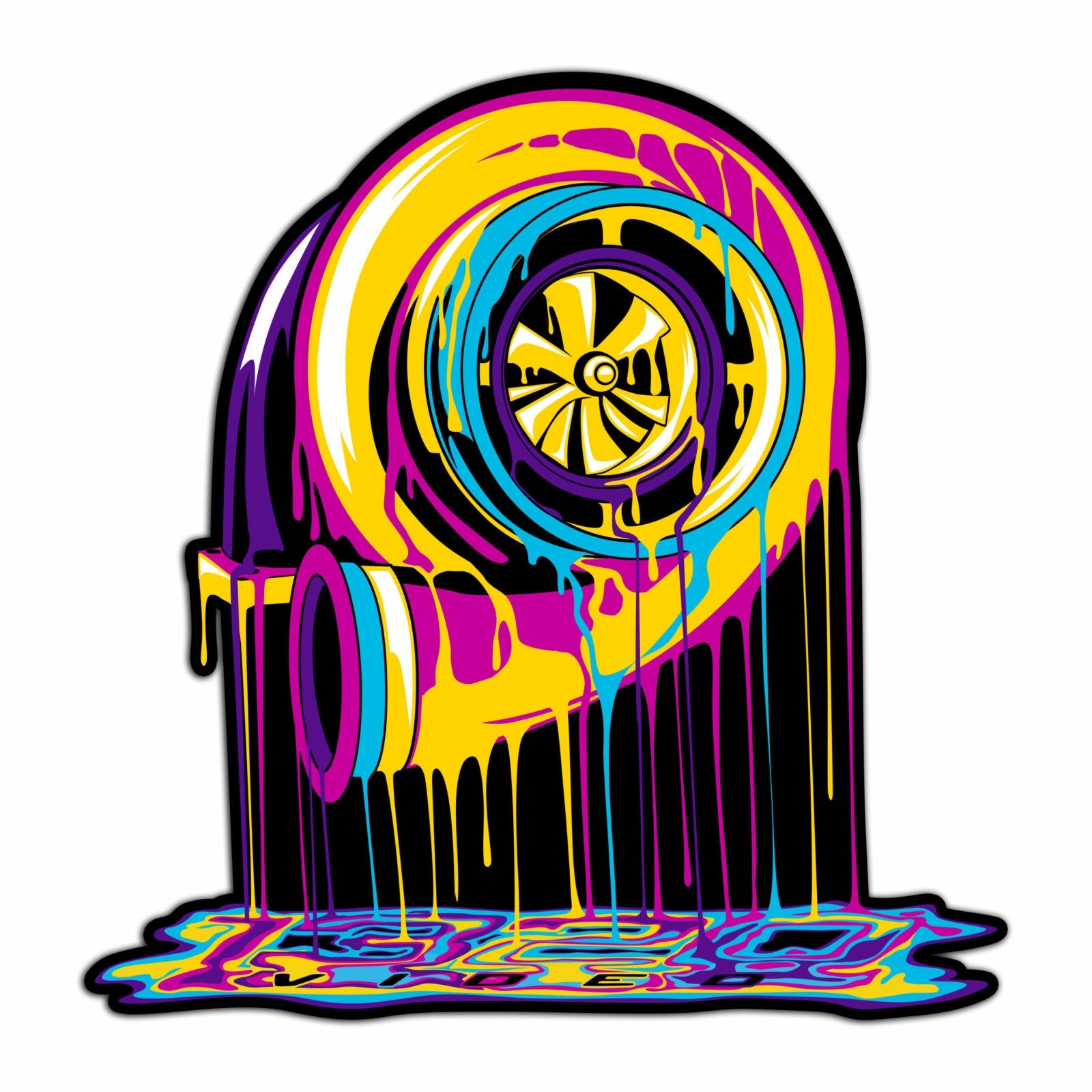Turbo Sticker Design Boosted Turbo S Decal
