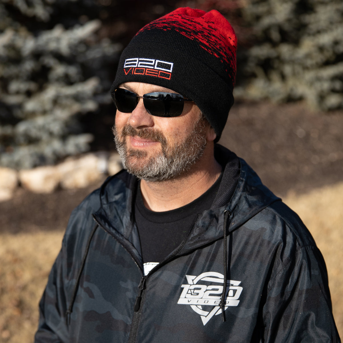 1320Video Red Static Beanie